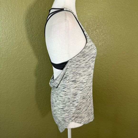 Lululemon Women's 4 Raise The Barre 2-in-1 Tank Space Dye Gray Black Athletic - Picture 2 of 6